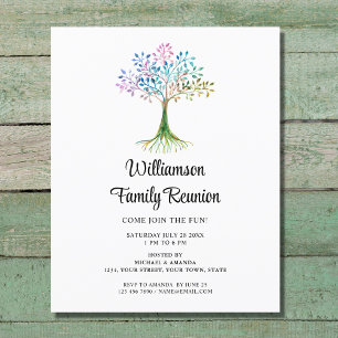 Budget Family Tree Family Reunion Invitation