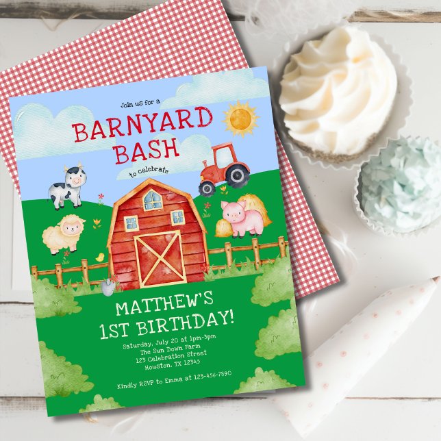 Budget Farm/Barn Yard Animals 1st Birthday Party (Creator Uploaded)