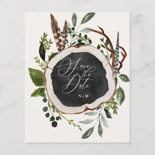 budget farmhouse fall wedding announcement flyer (Front)