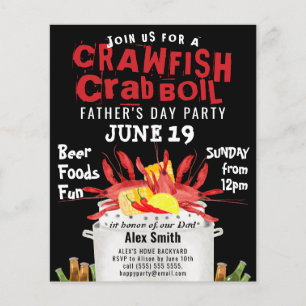 BUDGET Father's Day Crawfish Boil Party Invitation