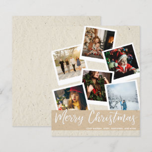 Budget Faux Kraft Instant Multi Photo Christmas