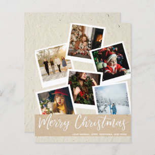 Budget Faux Kraft Instant Multi Photo Christmas