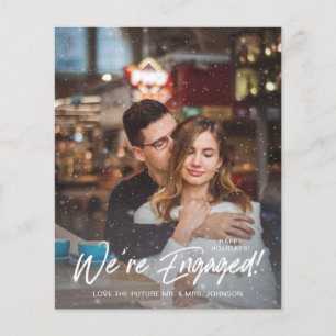 Budget Faux Snow We're Engaged V Photo Buffalo Flyer