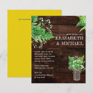 BUDGET Fern Greenery Wedding Invite