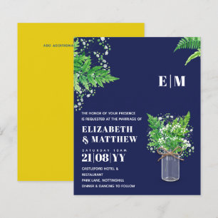 BUDGET Fern Greenery Wedding Invite