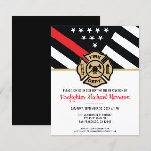 Budget Firefighter Academy Graduation Invitation