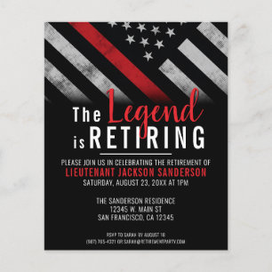 Budget Firefighter Retirement Fireman Invitation