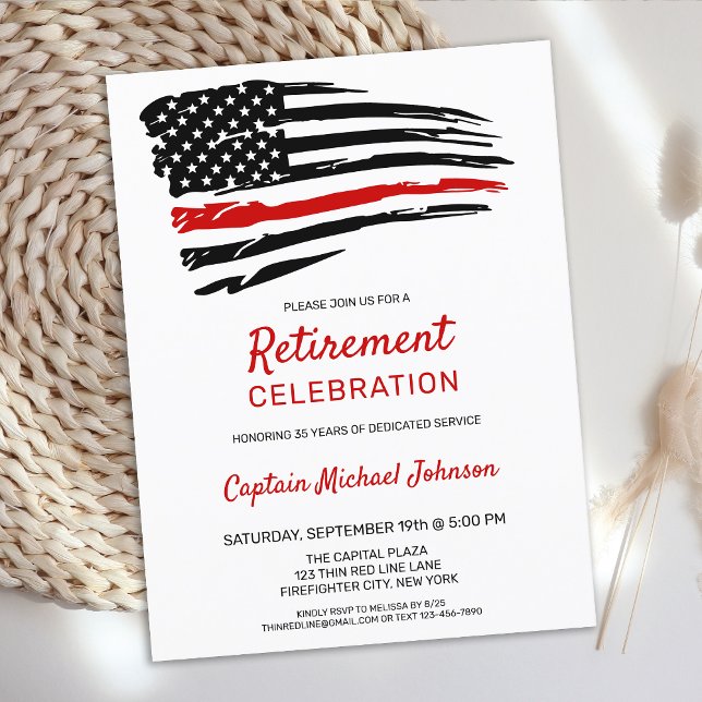 Budget Firefighter Retirement Invitation Party (Creator Uploaded)