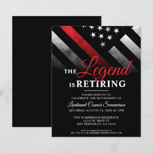Budget Firefighter Retirement Party Invitation