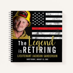 Budget Firefighter Retirement Red Line Guest Book