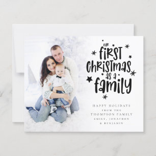 Budget First Christmas As Family Custom Photo Card