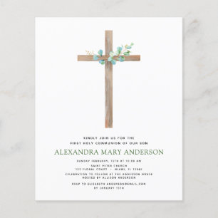 Budget First Holy Communion Greenery Eucalyptus Flyer