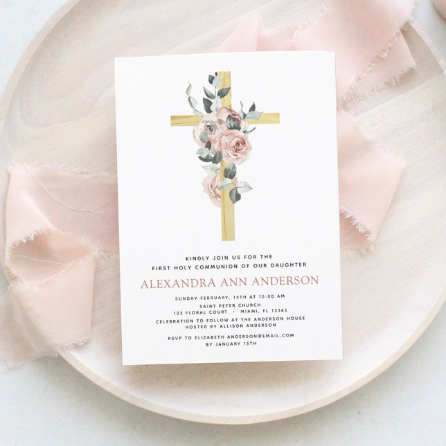 Budget First Holy Communion Pink Dusty Rose (Creator Uploaded)