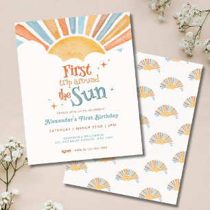 Budget First Trip Around the Sun Sunshine Birthday
