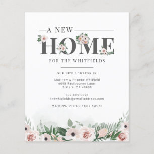 Budget Floral Address Change Moving Announcement