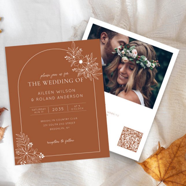 Budget Floral Arch Terracotta Photo Boho Wedding (Creator Uploaded)