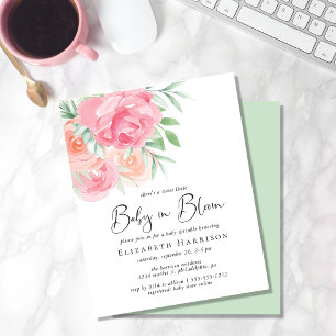 Budget Floral Baby in Bloom Sprinkle Invitation
