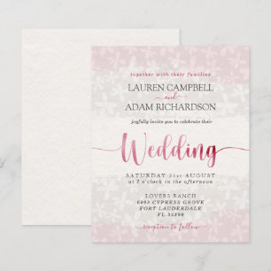 Budget Floral Blush Pink Watercolor Wedding