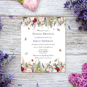 Budget Floral Bridal Brunch Invitation