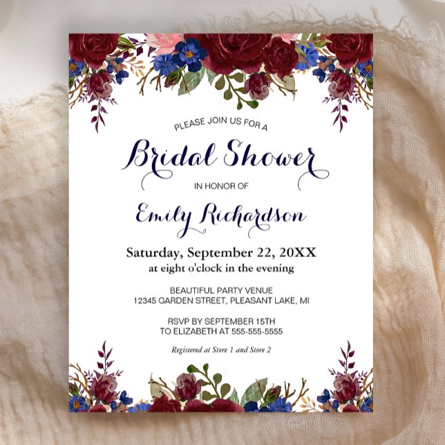 Budget Floral Bridal Shower Invitation (Creator Uploaded)