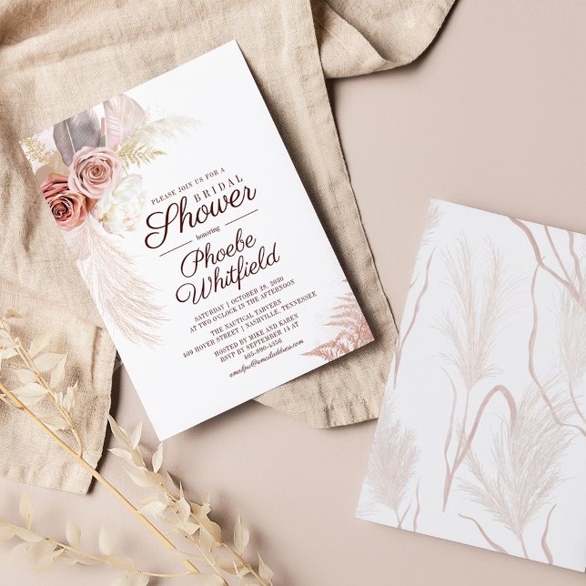 Budget Floral Bridal Shower Pampas Grass Boho (Creator Uploaded)