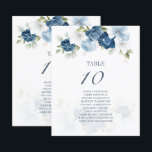 Budget Floral Dusty Blue Green Table Seating Chart<br><div class="desc">Plan your wedding reception with precision, from save the date, to day of the wedding events like the reception and seating arrangements with these dusty blue floral table number seating chart cards. Simple plug in the names of the guests and the table numbers. This way, the wedding party will arrive...</div>