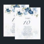 Budget Floral Dusty Blue Green Table Seating Chart<br><div class="desc">Plan your wedding reception with precision, from save the date, to day of the wedding events like the reception and seating arrangements with these dusty blue floral table number seating chart cards. Simple plug in the names of the guests and the table numbers. This way, the wedding party will arrive...</div>
