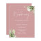 Budget Floral Dusty Rose Wedding Invitation