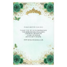 Budget Floral Emerald Green Glam Gold Quinceañera