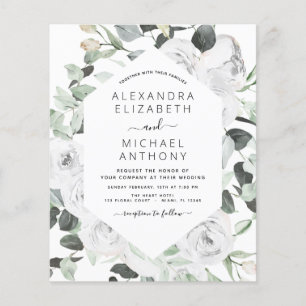 Budget Floral Eucalyptus Greenery Wedding Flyer