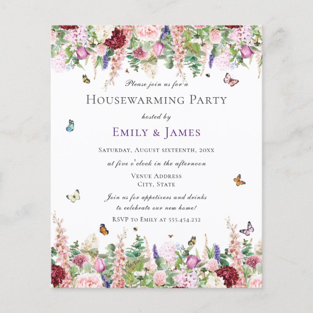 Budget Floral Housewarming Party (Front)