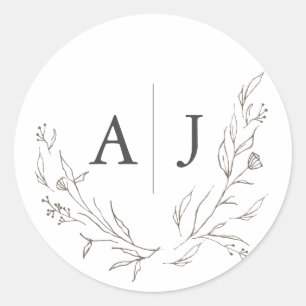 Budget Floral Monogram Seal