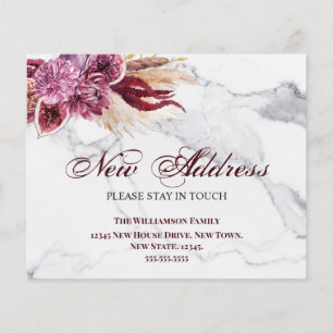  Budget Floral  New Address  Moving  Announcement 