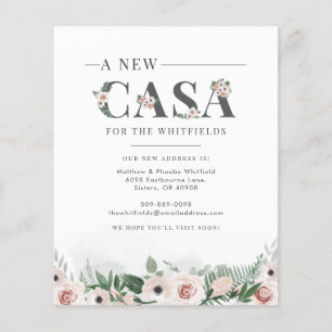 Budget Floral New Casa Moving Announcement