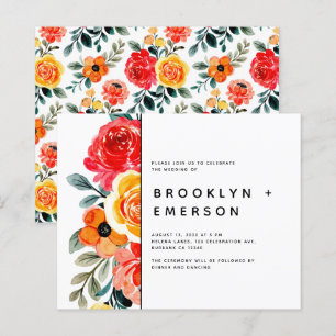 BUDGET Floral Pattern Modern Wedding