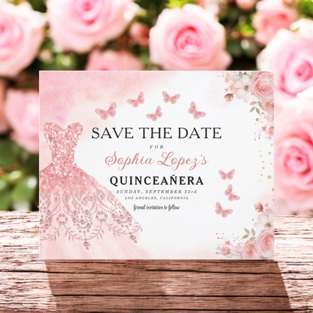 Budget Floral Pink Princess Birthday Quinceanera (Creator Uploaded)
