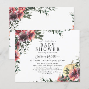 Budget Floral Pumpkin Floral Baby Shower