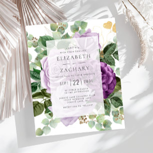 Budget Floral Purple Gold Eucalyptus Wedding