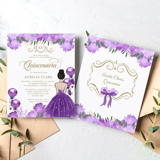 BUDGET Floral Purple Princess XV Quinceanera (Creator Uploaded)