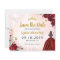 Budget Floral Red Gold Quinceanera Save the Date