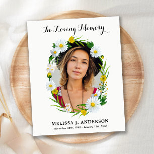 Budget Floral Sympathy Photo Funeral Thank You