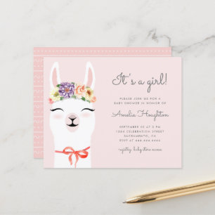 Budget Flower Crown & Llama Girl Baby Shower