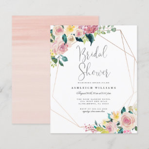 Budget Flowers Greenery Geometric Bridal Shower