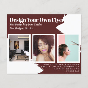 BUDGET Flyer FREE Design Template Abstract Burgund