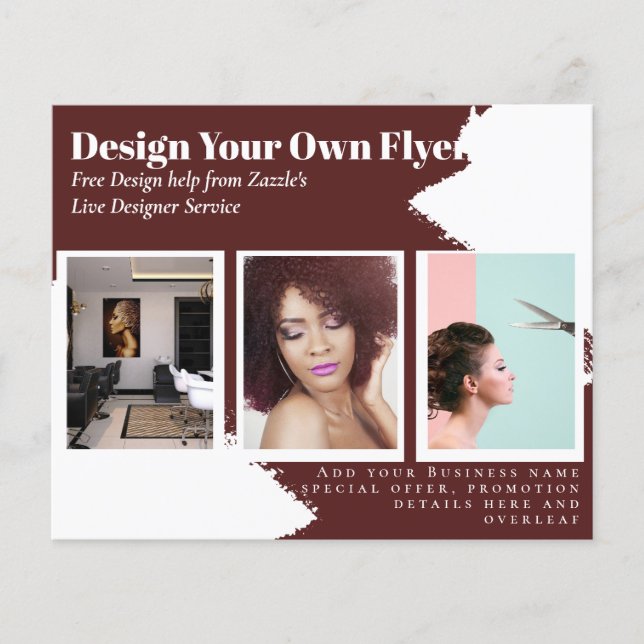 BUDGET Flyer FREE Design Template Abstract Burgund (Front)