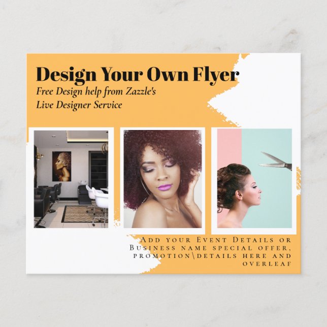 BUDGET Flyer FREE Design Template Abstract Yellow (Front)