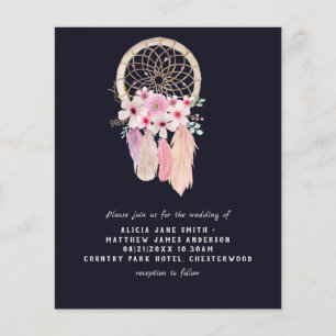 BUDGET Flyer paper BOGO Navy Wedding Invite