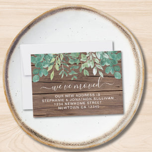 Budget Foliage Mini  We've Moved Announcement Card