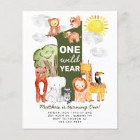 Budget Forest Animals ONE Wild Year Kids Birthday