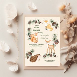 Budget Forest Friends & Woodland Baby Shower Flyer
